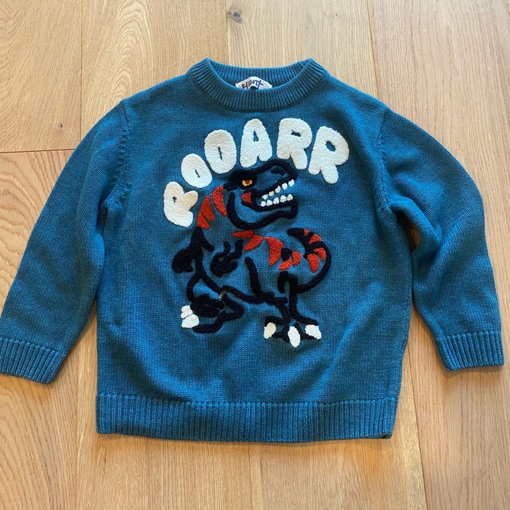 Dinosaur woven sweater
